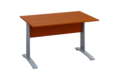 EPK 18 - 12 stůl kancelářský, kovová podnož stříbrná, deska 18 mm, široký 1200 mm, třešeň šumavská